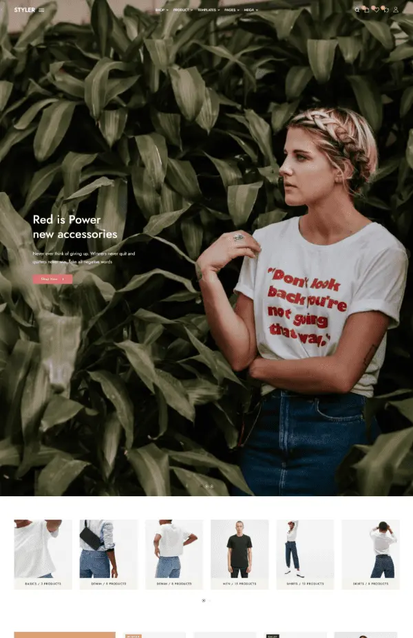 Moda e ticaret web sitesi temasıyla şıklığınızı yansıtın. Minimal tasarım, akıcı gezinme ve profesyonel ürün sunumuyla markanızı öne çıkarın.