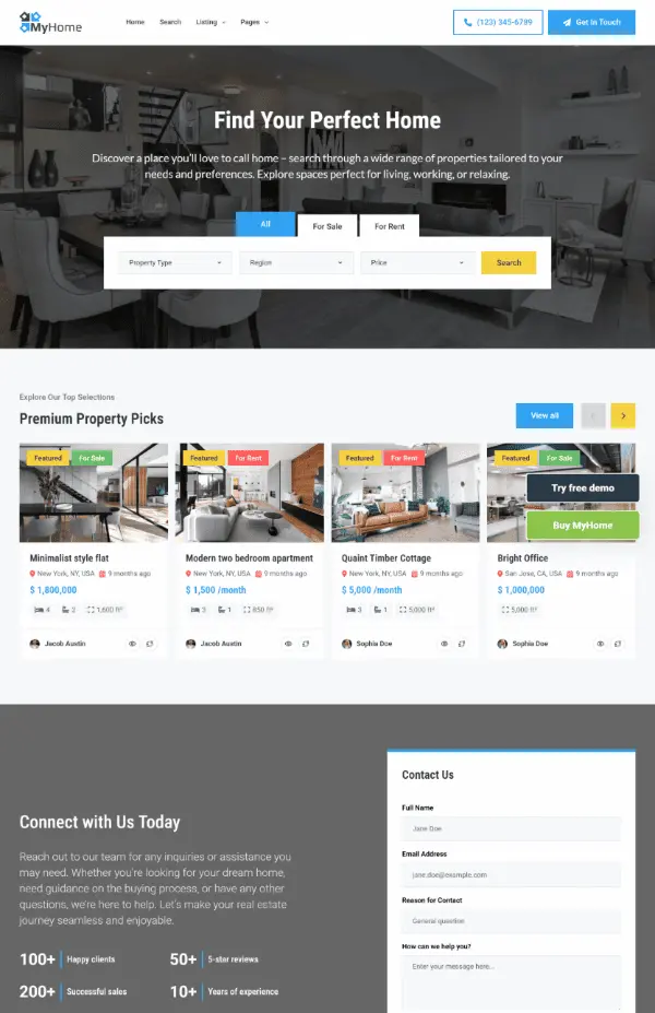 Emlak kurumsal web tasarımı ile portföyünüzü en iyi şekilde sergileyin! Şık ve profesyonel arayüz. Profesyonel emlak web sitesi.
